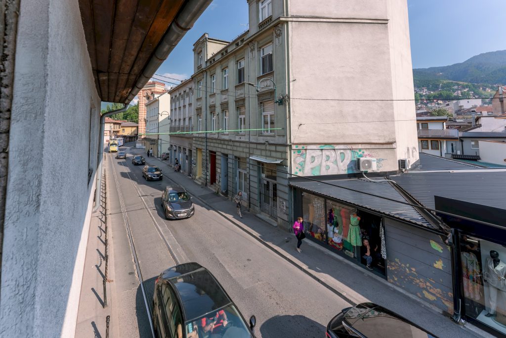 Modern studio in top center next to Baščaršija